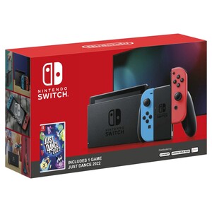Nintendo Switch Extended Battery Neon Joy-Con + Just Dance 2022