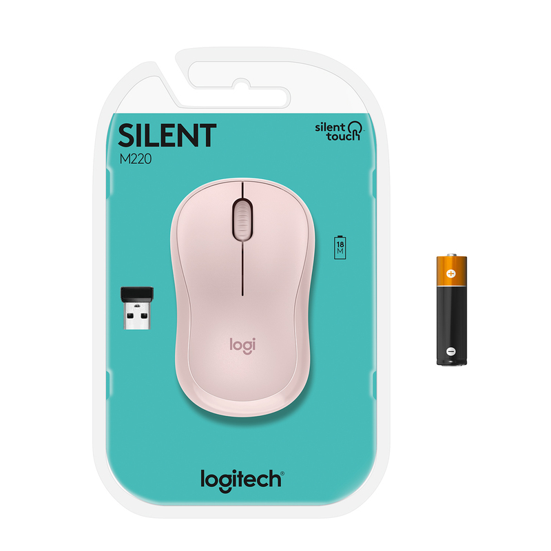 Logitech 910-006129 Mouse Silent M220 RF Rose Mouse