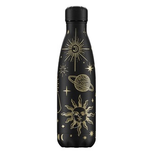 Chilly's Bottles Mystic Stainless Steel Water Bottle Black 500ml