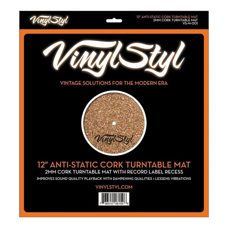 Vinyl Styl 12-Inch Anti-Static Cork Turntable Mat