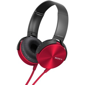 Sony MDR-XB450 Extra Bass Wired On-Ear Headphone Red