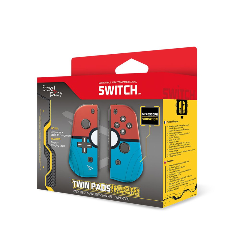 Steelplay Twin Pads Nintendo Switch Wireless Controllers Red/Blue