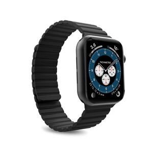 Puro ICON LINK Silicon Band with magnets for Apple Watch 38/40/41mm size S/M Black