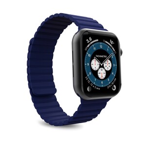Puro ICON LINK Silicon Band with magnets for Apple Watch 42/44/45mm size M/L Space Blue