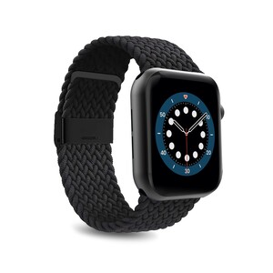 Puro LOOP Nylon Band with clip closure for Apple Watch 42/44/45mm one size Black