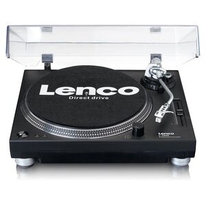 Lenco L-3809BK Direct-Drive Turntable - Black