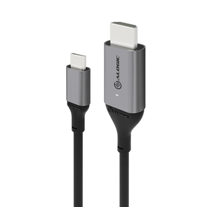 Alogic Ultra Series USB-C Male to HDMI Male Cable 4K/60Hz Space Grey 1m