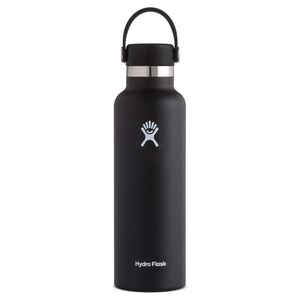 Hydro Flask Water Bottle Standard Mouth Flex Cap Black 710ml