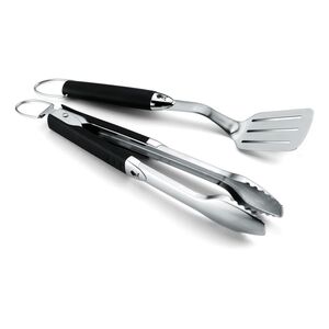 Weber 2 Piece Barbecue Stainless Steel Tool Set (Spatula & Tongs)