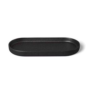 Aery Living Oblong Candle Display Tray Charcoal Matte Ceramic