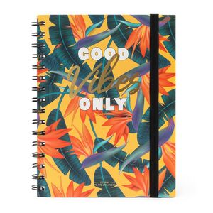 Legami Notebook With Spiral Large Lined - Yellow Tropical