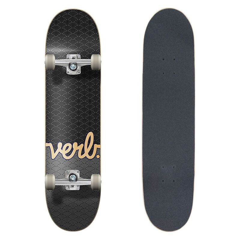 Verb Complete Progressive Skateboard Waves Black/Charcoal (8 x 32-Inch)
