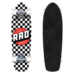 Rad Retro Roller Skateboard Checkers - Black/White (7.9-Inch)