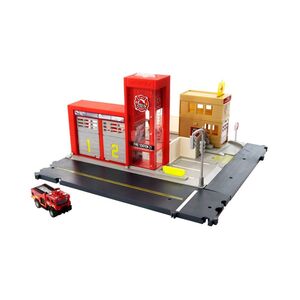 Matchbox Action Drivers Fire Station Rescue To Car Playset HBD76