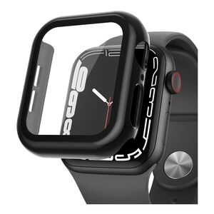 HYPHEN 9H Tempered Glass PC Case Black for Apple Watch Series 7 45mm
