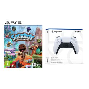 Sackboy A Big Adventure - PS5 + Sony DualSense Wireless Controller - White (Bundle)