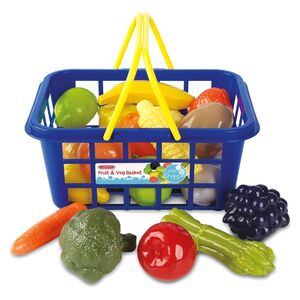 Casdon Little Shopper Fruit And Vegetable Toy Basket Playset
