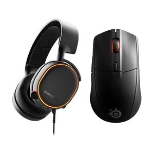 SteelSeries ARCTIS 5 Black Gaming Headphones + RIVAL 3 Wireless Gaming Mouse (Bundle)