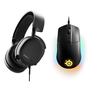 SteelSeries ARCTIS 3 Black Gaming Headphones + RIVAL 3 Gaming Mouse (Bundle)