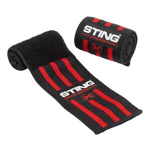 Sting Elasticised Lifting Wrist Wraps Black/Red 18-Inches