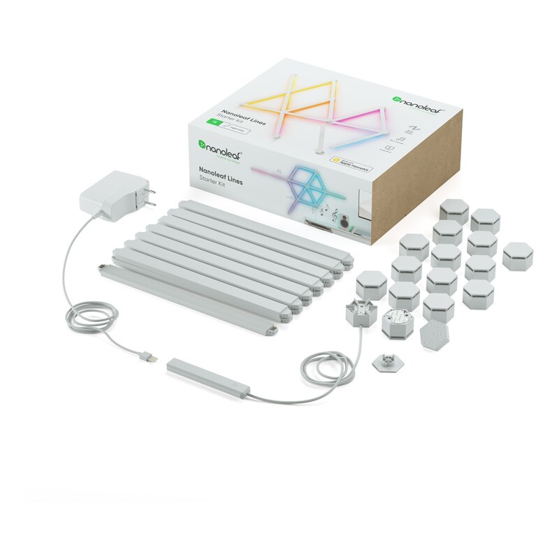 Nanoleaf Lines Starter Kit White 15 Pack UK Plug