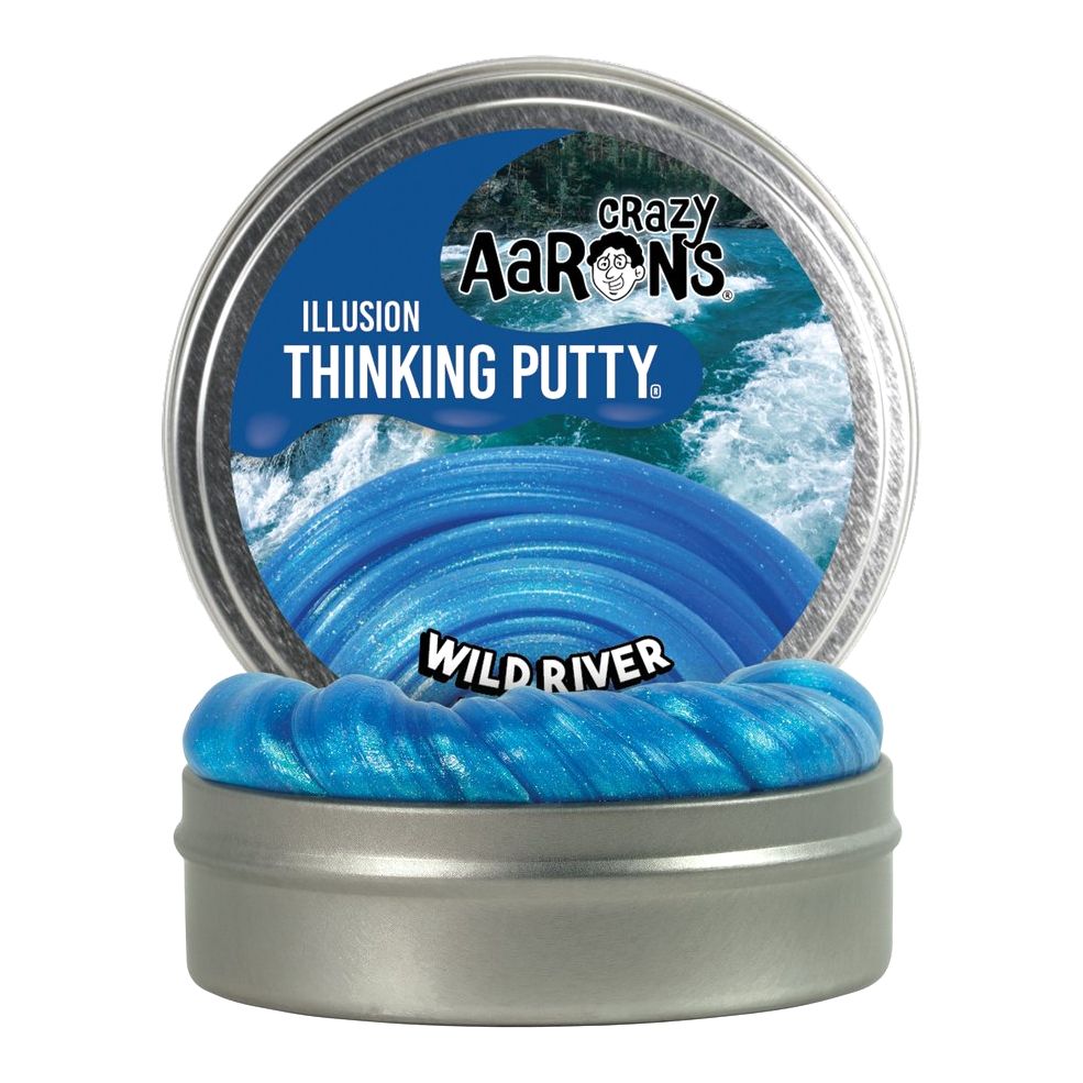 Crazy Aaron's Thinking Putty Wild River Natural Impressions Tin 2.75-Inch