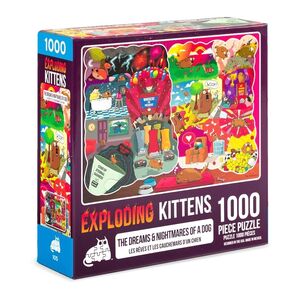 Exploding Kittens The Dreams And Nightmares Of A Dog Jigsaw Puzzle (1000 Pieces)