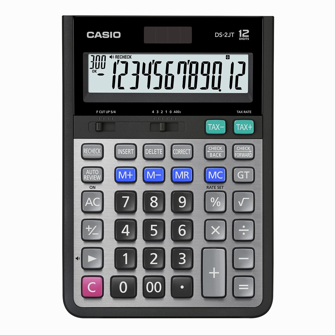 Casio DS-2JT Heavy Duty Calculator Black/Grey