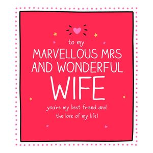 Happy Jackson Marvellous Mrs Wonderful Wife Greeting Card (160 x 176mm)
