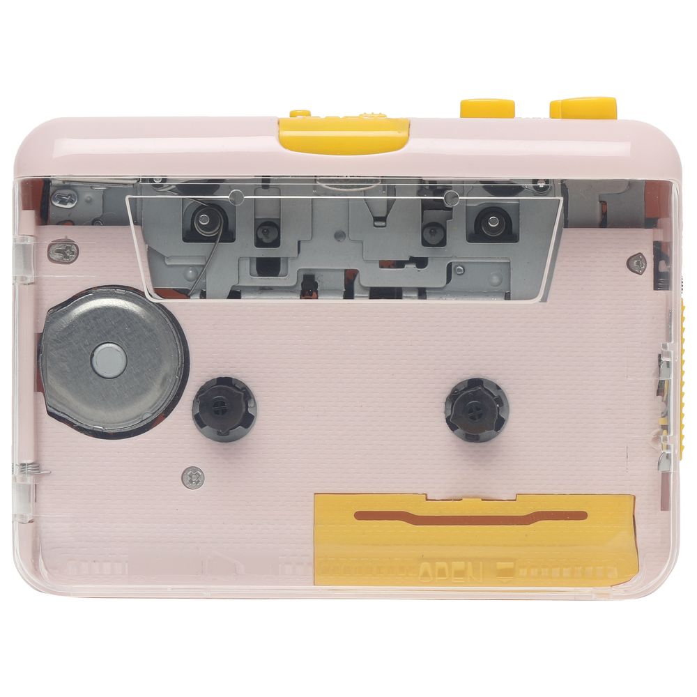 MJI JO9 Cassette Player (Clear Super USB) - Pink