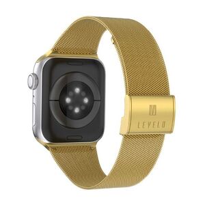 Levelo Double Milanese Watch Strap for Apple Watch 42/44/45mm - Gold