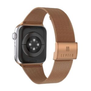 Levelo Double Milanese Watch Strap for Apple Watch 42/44/45mm - Rose Gold