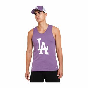 New Era Mlb Team Logo La Dodgers Men's Tank Purple