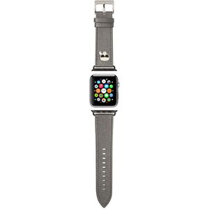 Karl Lagerfeld PU Saffiano with Karl's Head Logo Strap Silver for Apple Watch 42-45mm