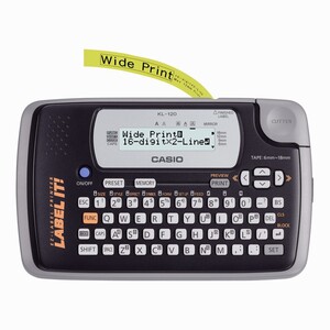 Casio KL120Bl Label Printer Calculator Black/Grey