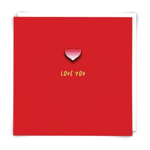Redback Cards Love You Greeting Card (140 x 140mm)