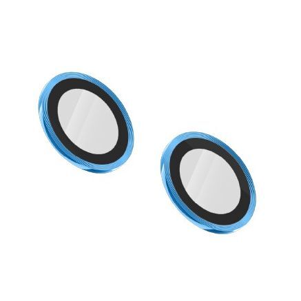 Levelo Lucent Duo Lens Protector Blue for iPhone 13/Mini (Pack Of 2)