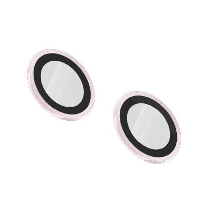 Levelo Lucent Duo Lens Protector Pink for iPhone 13/Mini (Pack Of 2)