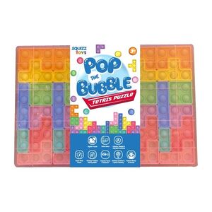 Squizz Toys Pop The Bubble Fidget Tetris Puzzle Alphabet (40 Pieces)