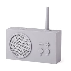 Lexon Tykho 3 FM Radio Bluetooth Speaker - Light Grey