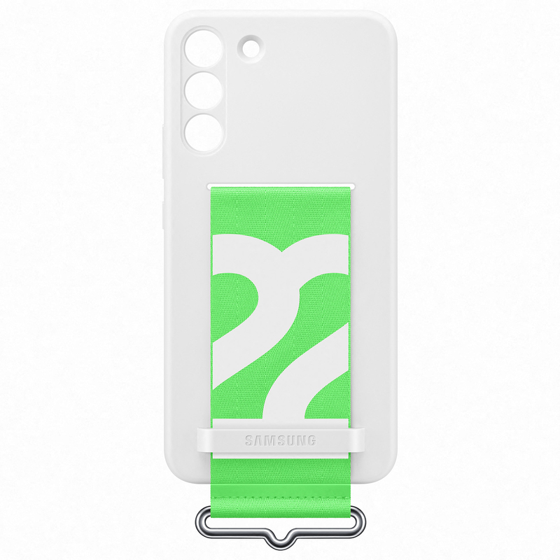 Samsung Silicone Cover with Strap White for Galaxy S22+