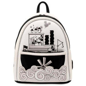 Loungefly Leather Disney Mickey Mouse Steamboat Willie Faux Backpack