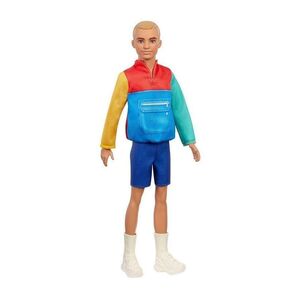 Ken Fashionistas Doll In Color Blocked Jacket And Shorts GRB88