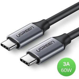UGreen USB 3.1 Type-C to Type-C Cable 3A PD 60W 4K/60Hz Fast Charging 1.5M - Grey