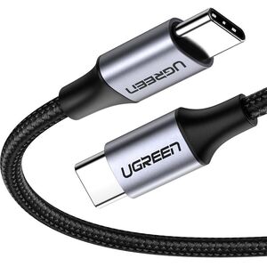 UGreen USB-C to USB-C Cable Nylon Braided 3A PD 60W Fast Charging 1M - Black