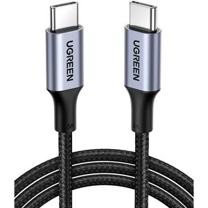 UGreen USB-C to USB-C Cable Nylon Braided 5A PD 100W Fast Charging 1M - Black