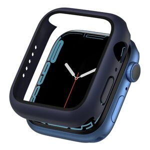AmazingThing Marsix Bumper Case with Glass Screen Protector Blue for Apple Watch Series 7 41mm