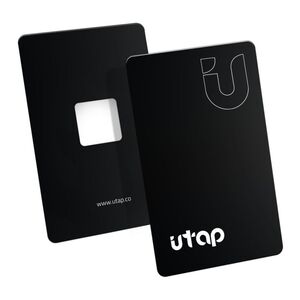 uTap Digital Business Card Black with Built-In NFC Chip and QR Code