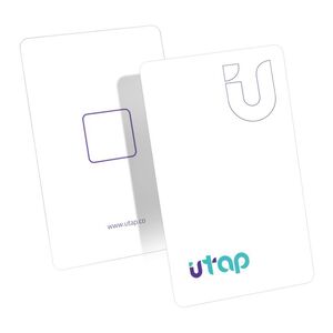uTap Digital Business Card White with Built-In NFC Chip and QR Code
