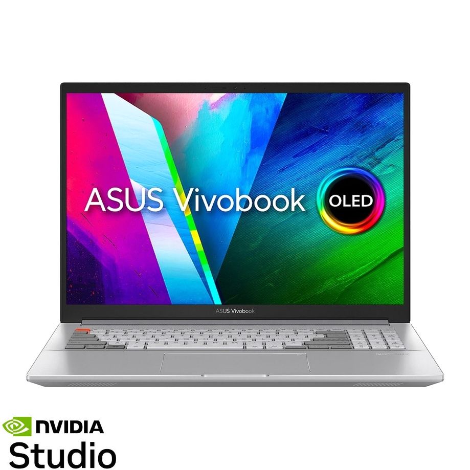 ASUS Vivobook Pro 16X OLED M7600QE-OLED0R9W Creator Laptop/AMD Ryzen R9-5900HX/32GB RAM/1TB SSD/NVIDIA GeForce RTX 3050 Ti 4GB/16 Inch 4K (3840x2160) OLED/Windows 11 Home - Meteor White